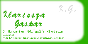 klarissza gaspar business card